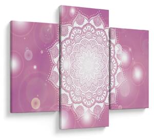 Tablou - Mandala pe fundal roz (90x60 cm)