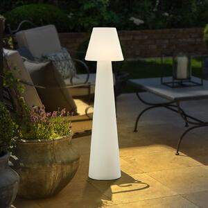 Lucande lumina patio Gauri, alb, înălțime 107 cm, IP65, Alb, Plastic, Modern