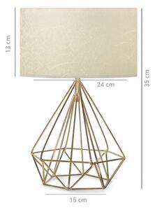 Lampa de Masa, Opviq, Alb, 22 x 37 cm, 1 x E27, 60W