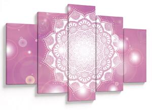 Tablou - Mandala pe fundal roz (150x105 cm)
