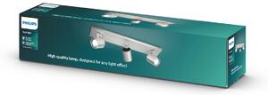 Philips myLiving Runner spot tavan GU10 3 bec alu, reglabil, Metalic, Camera de zi / sufragerie, Metal