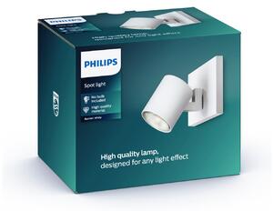 Philips myLiving Runner spot perete GU10 1 bec alb, reglabil, Alb, Camera de zi / sufragerie, Metal