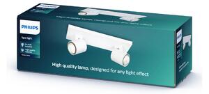 Philips myLiving Runner spot de plafon GU10 2 becuri alb, reglabil, Alb, Camera de zi / sufragerie, Metal
