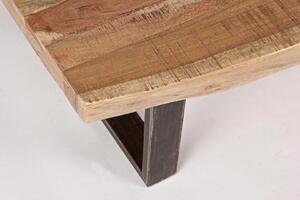 Masa de cafea din lemn de salcam si metal, Elmer Natural / Antracit, L120xl70xH42 cm