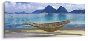 Tablou - Hamac pe plajă (120x50 cm)