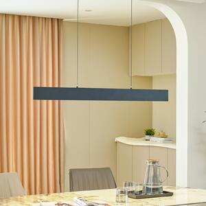 Lucande lampă suspendată LED Philine, lungime 101 cm fier negru, reglabil, Negru, Camera de zi / sufragerie, Metal, Modern