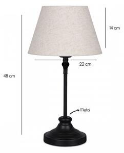 Lampa de Masa AYD - 3233, Soclu E27, Max. 9w, Culoare Crem
