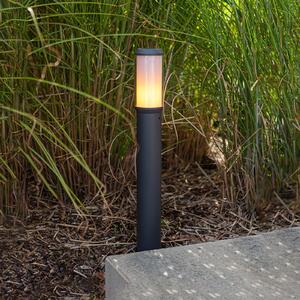 LUTEC Bornă luminoasă Heros, IP44, reglabil, Negru, Metal, Modern