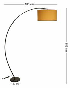 Lampa de Podea Mısra, Soclu E27, Max. 60W, Culoare Mustar