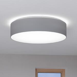 EGLO connect Romao-Z plafonieră LED, Ø57cm, gri, reglabil, Gri, Camera de zi / sufragerie, Țesătură / Textil