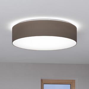 EGLO connect Romao-Z plafonieră LED, Ø57cm, taupe, reglabil, Maro / Rugină, Camera de zi / sufragerie, Țesătură / Textil