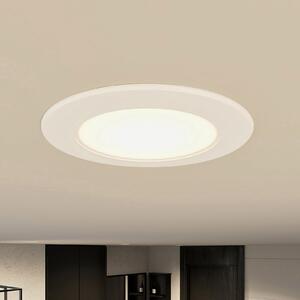 PRIOS Prios LED lampă încastrată Rida, set de 10, alb, 12 cm, CCT, IP44, reglabil, Alb, Baie, Aluminiu, Modern, Corpuri de iluminat încastrate rotunde