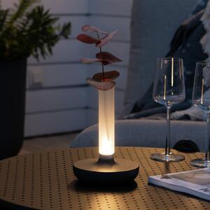 Konstsmide Lampă masă LED Biarritz IP54 acumulator CCT negru, reglabil, Negru, Metal, Modern