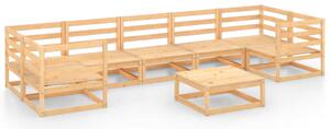 Set mobilier de grădină din 8 piese, lemn masiv de pin