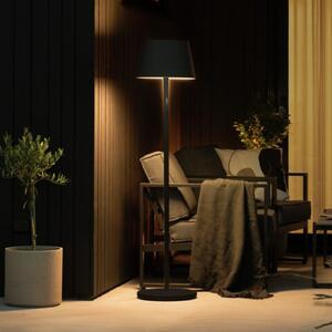 Konstsmide Lampadar LED Pomezia pentru exterior, USB, negru, reglabil, Negru, Metal, Modern