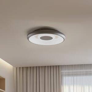 Lindby Smart Lynden LED plafonieră Ø 38 cm negru, reglabil, Negru, Camera de zi / sufragerie, Plastic, Modern