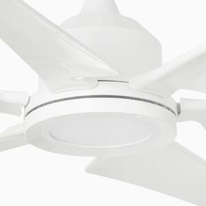 FARO BARCELONA Ventilator de tavan Cies XL spații mari, DC alb, Alb, Plastic