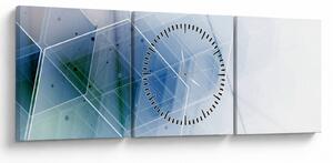 Tablou - Figuri geometrice (cu ceas) (90x30 cm)