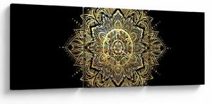 Tablou - Mandala bogăției (cu ceas) (90x30 cm)