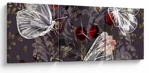 Tablou - Fluture (cu ceas) (90x30 cm)