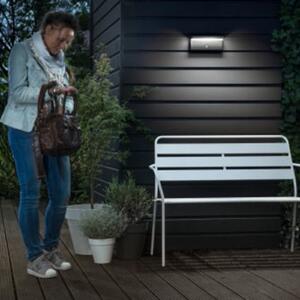 Philips LED lampă pentru exterior Bustan senzor, 4.000 K, Negru, Metal, Perete unghiular