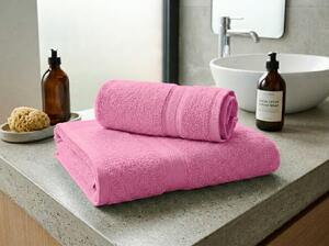 1x prosop de baie CLARYSSE ELEGANCE 70x140 cm + 1x prosop CLARYSSE 60x110 cm 100% bumbac, roz