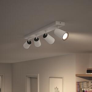 Philips myLiving Paisley Spot GU10 cu 4 becuri albe, reglabil, Alb, Camera de zi / sufragerie, Metal