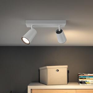 Philips myLiving Paisley Spot GU10 cu 2 becuri albe, reglabil, Alb, Camera de zi / sufragerie, Metal