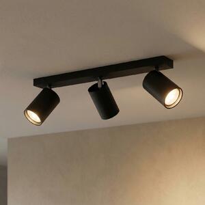 Philips myLiving Kosipo spot GU10 negru 3 becuri, reglabil, Negru, Camera de zi / sufragerie, Metal
