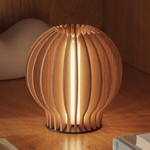 PLEASE WAIT to be SEATED Lampa cu baterie RADIANT Lemn deschis 14 cm, reglabil, Lemn, Lemn, Modern