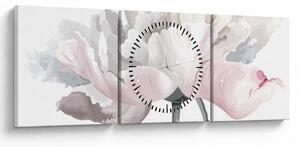 Tablou - Floare de trandafir (cu ceas) (90x30 cm)