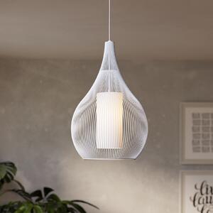 EGLO Razoni 1 lampă suspendată, bec, alb, reglabil, Alb, Camera de zi / sufragerie, Metal, Modern