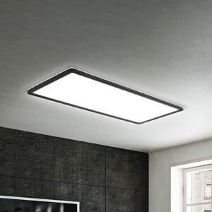 Briloner Panou LED montat la suprafață Slim 58x20cm on/off 4,000K negru, Negru, Studiu / Birou, Plastic, Modern