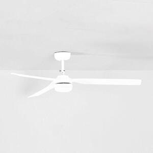 FARO BARCELONA Ventilator tavan Punt M DC lampă LED alb, Alb, Camera de zi / sufragerie, Metal, Modern