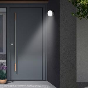 Telefunken LED senzor în aer liber lumina de perete Dortmund Ø17cm negru, Negru, Plastic, Modern