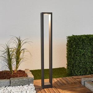 Lucande Jupp bornă luminoasă LED, set de 4, 90 cm, antracit, IP54, Negru, Aluminiu, Modern