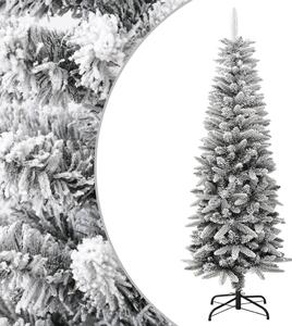 Brad de Crăciun artificial slim cu zăpadă pufoasă 150 cm PVC&PE