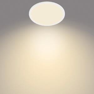 Philips SuperSlim LED IP44 2.700K Ø 29,5cm alb, reglabil, Alb, Baie, Metal