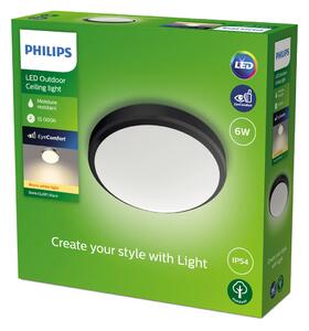 Philips Doris aplică LED exterior IP54 2700K negru, Negru, Metal
