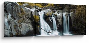 Tablou - Cascade, Lushan, China (cu ceas) (90x30 cm)