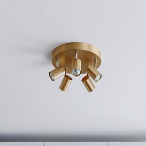 By Rydéns Correct plafonieră 5 becuri auriu mat, reglabil, Auriu / Alamă, Camera de zi / sufragerie, Metal, Modern