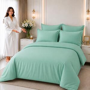 Lenjerie de pat 1 persoană Percale– mint, 100% bumbac