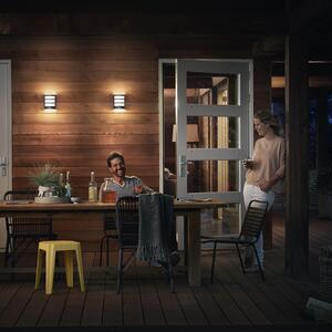 Philips Python Lampă exterioară antracit 2.700K Senzor, Negru, Metal