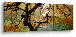 Tablou - Arțarul japonez galben, Portland, Oregon (cu ceas) (90x30 cm)
