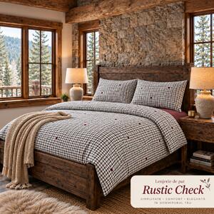 LENJERIE PAT TRICOT BUMBAC 100 % CU HUSĂ- RUSTIC CHECK