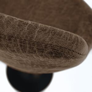Scaun de bar, material textil maro cu efect de piele întoarsă, LORASA