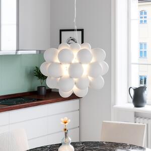 By Rydéns Gross lampă suspendată sticlă 50cm alb, reglabil, Alb, Camera de zi / sufragerie, Sticlă, Modern