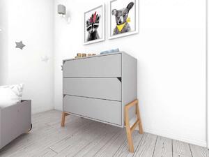Comoda cu 3 sertare Lotta Grey