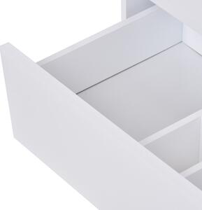Dulap masca pentru chiuveta HOMCOM din MDF alb pentru baie cu 2 sertare 67 x 36 x 52 cm | Aosom RO