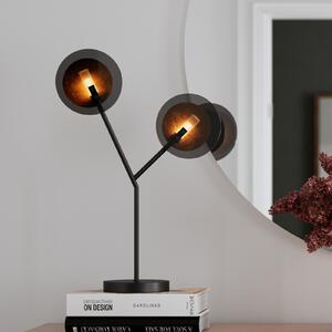 By Rydéns Turno lampă de masă, negru, 2 becuri, Negru, Camera de zi / sufragerie, Metal, Design